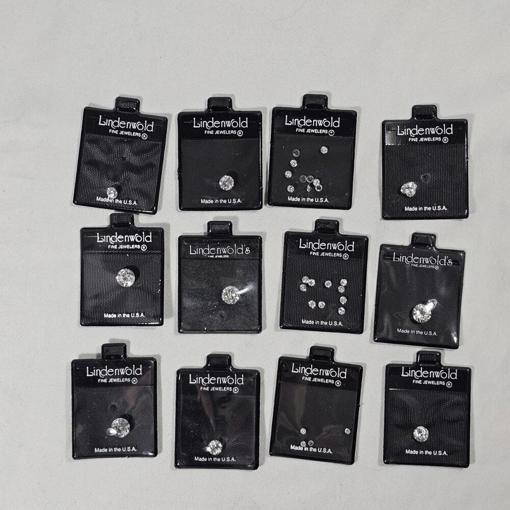 Lot of 12 VINTAGE ESTATE LINDENWOLD'S FINE JEWELERS LOOSE CZ Cubic Zirconia